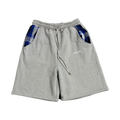 KREPPT Heavy Cotton Shorts — Grey Marl / Royal Blue Tartan